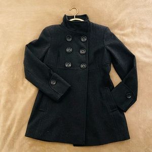 Michael Kors Gray Wool Peacoat - Size Medium